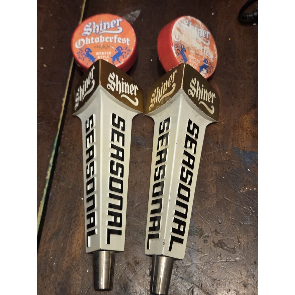 Lot 2 Shiner Brewery Seasonal Beer Tap Handle 9" Tall Octoberfest Top Bar Decor